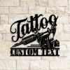 Custom Tattoo Artist Metal Wall Art Led Light, Personalized Ink Studio Name Sign, Tattoo Studio Decor, Gift For Tattoo Artists