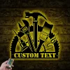 Custom Tools Repair Metal Wall Art Led Light, Personalized Tools Shop Name Sign, Mechanic Tools Decoration, Tools Shop Decor, Gift For Him