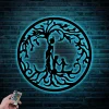 Custom Tree Of Life Mother With Child Metal Wall Art With Led Light Personalized Family Name Sign Home Decor Family Tree Decoration Xmas