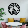 Custom Tree Of Life Mother With Child Metal Wall Art With Led Light Personalized Family Name Sign Home Decor Family Tree Decoration Xmas