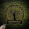 Custom Tree Of Life Wall Art With Led Lights, Metal Tree Of Life Sign Family Name Sign Family Tree Decor Sign Personalized Last Name Signs