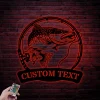 Custom Trout Fishing Metal Sign Led Lights, Personalized Fisher Name Sign Home Decor Boy Girl Nursery Decoration Birthday