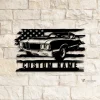 Personalized Us Garage Metal Wall Art Led Light, Custom Classic Muscle Car Sign, Mechanic Repair Decoration, Garage Decor, Gift For Dad