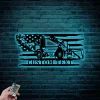 Custom Us Heavy Traffic Vehicle Driver Metal Sign Led Lights, Personalized Garage Name Sign Home Decor Machine Heavy Equipment Decoration