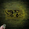 Custom Us Heavy Traffic Vehicle Driver Metal Sign Led Lights, Personalized Garage Name Sign Home Decor Machine Heavy Equipment Decoration