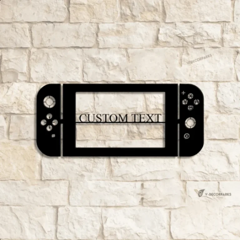 Custom Video Game Room Metal Wall Art Led Light, Personalized Switch Control Gamer Name Sign, Home Decor, Game Zone Decoration, Man Cave Decor