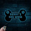 Custom Dog Name Sign With Led Lights, Dog House Sign, Sign With Dogs Name, Personalized Dog Bones, Custom Metal Dog Bones, Metal Dog Bones