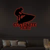 Customizable Metal Jet Ski Led Lights Sign, Jet Ski Decoration, Personalized Metal Watersports Sign, Beach Decor, Jet Ski Sign