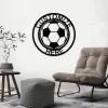 Customizable Metal Soccer Sign With Led Lights, Soccer Home Decoration, Soccer Ball In Circle, Soccer Sign, Custom Metal Sign