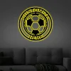 Customizable Metal Soccer Sign With Led Lights, Soccer Home Decoration, Soccer Ball In Circle, Soccer Sign, Custom Metal Sign