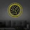 Customizable Metal Volleyball With Led Lights Sign, Volleyball Home Decoration, Metal Volleyball Decor, Steel Volleyball Sign, Custom Volleyball Sign