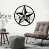 Customized Star Monogram Steel Sign, Led Lights, Family Name Established Texas Star Personalized Sign Western Decor Personalized Gift