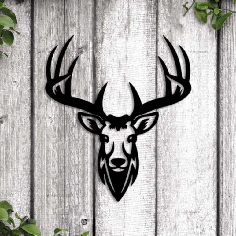 Deer Head Sign With Led Lights, Deer Home Wall Decor, Geometric Wall Art, Bedroom Wall Decor, Hunting Wall Decor, Geometric Deer Head Wall Art