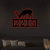 Led Lights, Deer Metal Address Plaque For House, Address Number, Metal Address Sign, House Numbers, Front Porch Address