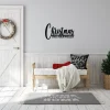 Farmhouse Christmas Metal Sign Monogram Wall Metal Art