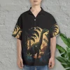 Prehistoric Dinosaur Hawaiian Shirts For Men Women, Dinosaur Summer Beach Shirt, Dinosaur Island Button Down Short Sleeve Shirts, Summer Aloha Shirts