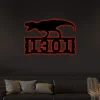 Dinosaur Led Lights, Metal Address Plaque For House, Address Number, Metal Address Sign, House Numbers, Front Porch Address, Dinosaur Metal Sign