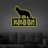 Dog House Numbers - German Shepherd Led Lights, Metal Address Plaque For House, Address Number, Metal Address Sign, House Numbers, Front Porch Address