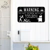 Warninh Do Not Screw With My Toolbox Metal Wall Sign, Outdoor Funny Metal Sign, Art Decor For Front Porch