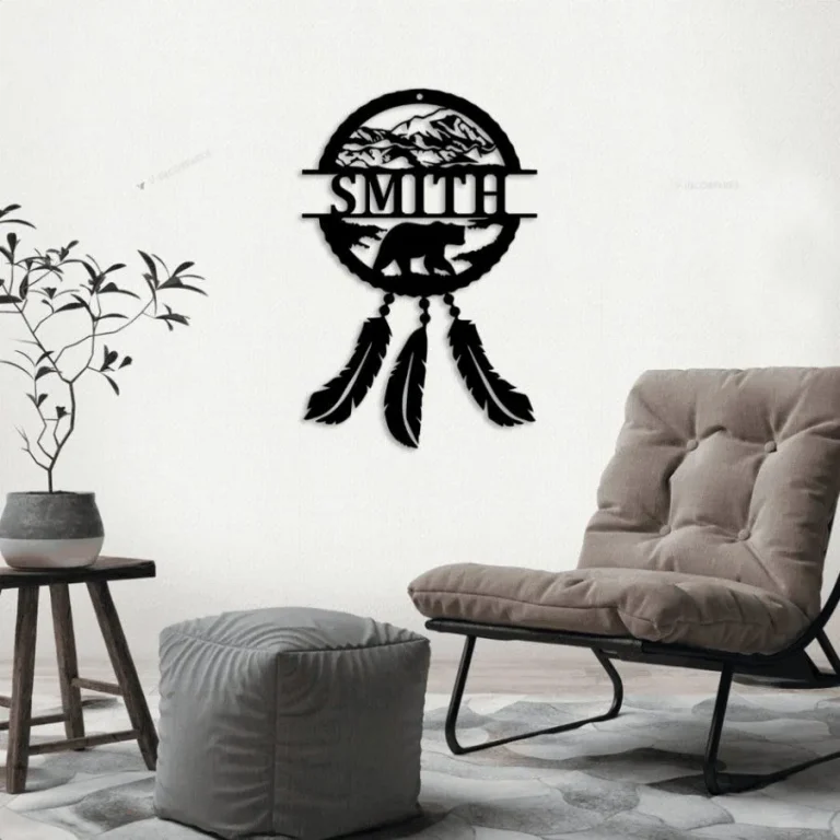 Dream Catcher Monogram With Led Lights, Personalized Dream Catcher, Dreamcatcher Metal Sign, Dream Catcher Sign, Nursery Decor, Dream Catcher