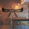 Personalized Canoe Sign Custom Family Name Metal Sign, Personalized Monogram Wall Metal Art