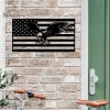 American Flag Eagle Flying Metal Sign, Usa's Flag Design Wall Decor, Front Porch Metal Wall Art