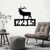 Elk With Led Lights, Metal Address Plaque For House, Address Number, Metal Address Sign, House Numbers, Front Porch Address, House Number Plaque