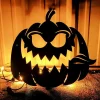 Halloween Evil Pumpkin, Cut Metal Sign, Metal Wall Art, Metal House Sign