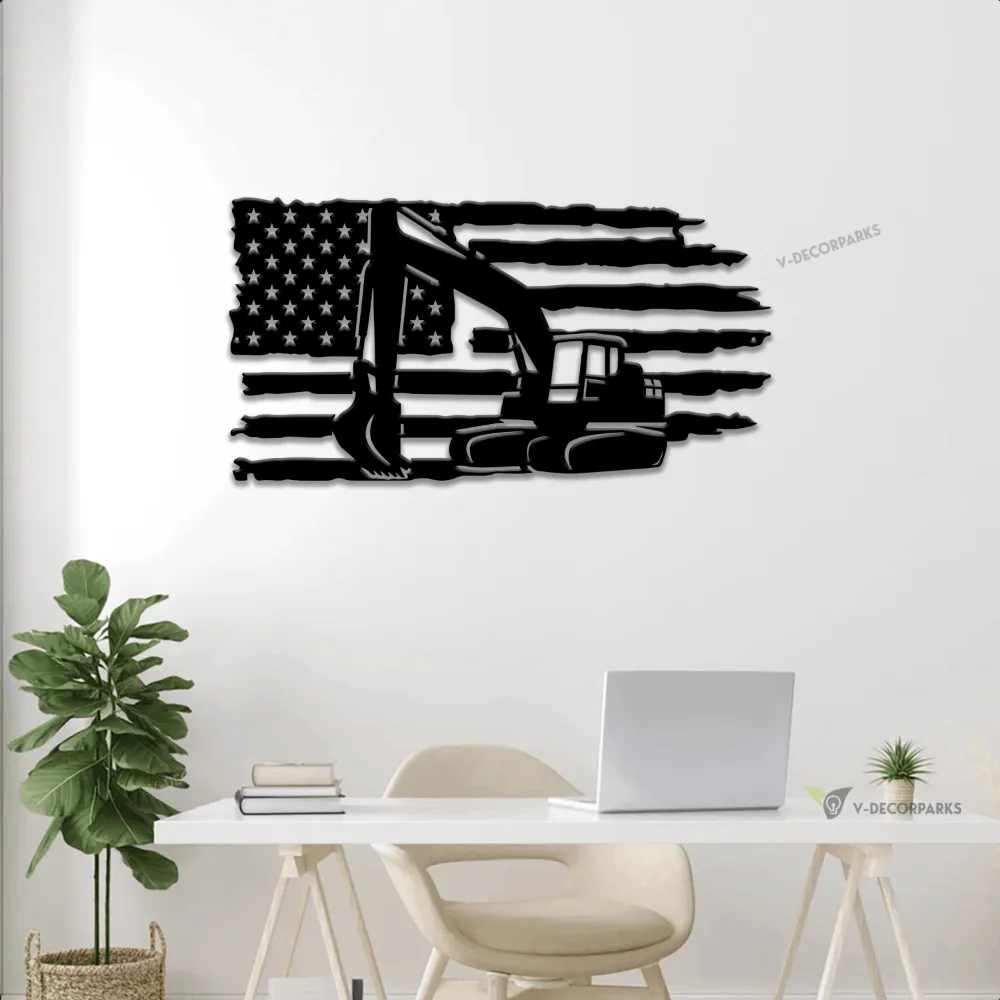 Excavator Signs With Led Lights, Excavator Name Sign, Excavator Signs, Excavator Wall Art, Us Excavator Signs, Equipment Construction Decor