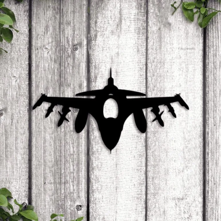 F16 Metal Sign With Led Lights, Military Jet Plane, Fighter Jet Metal Sign, Veteran Pilot's Decor, F 16 Sign, Top Gun Fighter Jet Gift, Air Force Gift