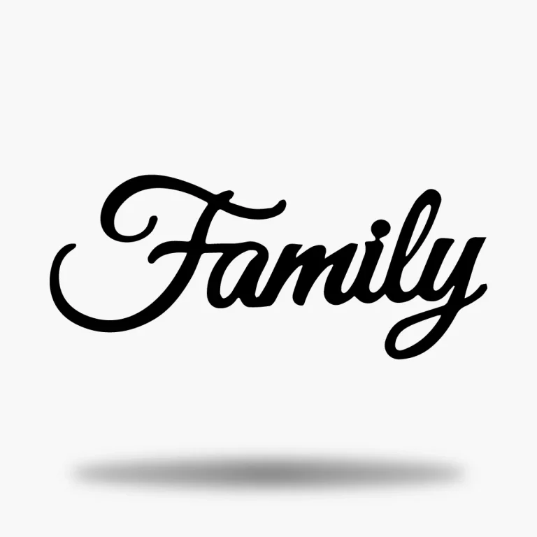 Family Sign, Cut Metal Sign