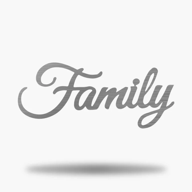 Family Sign, Cut Metal Sign