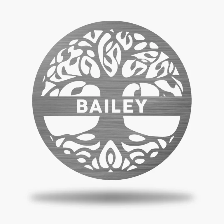 Tree Of Life Custom Monogram, Cut Metal Sign