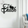 Faith Heart Metal Sign, Christian Wall Art Decor, Jesus Metal Wall Hanging, Gift For Jesus Lovers