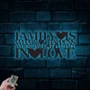 Family What Happens When Two People Fall In Love, Metal Monogram With Led Lights, Metal Wall Decor, Metal Quote, Housewarming Gift, Christmas Gift