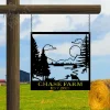 Personalized Nature Forestry Metal Decor, Custom Metal Sign, Pine Tree And Deer Hanging Sign, Farm Decor, Gift For Farmer