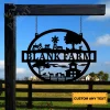 Personalized Cattle Farm Metal Decor, Custom Garden Art, Garden Hanging Metal Sign, Farm Art Decor, Gift For Farmer