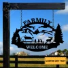 Personalized Farm Metal Decor, Custom Garden Metal Sign, Cowboys Design Hanging Sign, Farm Art Decor, Gift For Farmer