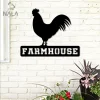 Farmhouse Chicken Metall Wall Art, Chicken Wall Hanging, Outdoor Farm Animal Metal Sign, Gift For Farmers