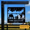 Personalized Name Gate/entrance Welcom Sign, Custom Horse, Cattle, Chicken Farm Metal Sign Art