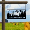 Custom Name Tractor Farm Metal Art, Farm Gate Welcome Metal Art Gift For Family