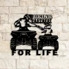 Father Son Riding Partners Quad Biker Metal Wall Art Led Light, Dirt Bike Sign, All Terrain Vehicle Atv 4 Wheel Decor, Living Room Decoration