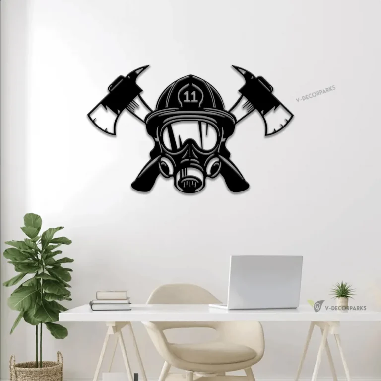 Firefighter Metal Sign With Led Lights, Personalized Fd Fireman Name Sign, Firefighter Decor, Gift For Dad, Firefighter Gift For Him