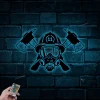 Firefighter Metal Sign With Led Lights, Personalized Fd Fireman Name Sign, Firefighter Decor, Gift For Dad, Firefighter Gift For Him