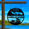 Custom Time To Fish Lake Scene Hanging Sign Decor, Fishing Metal Sign, Fishing Gate Decoration, Gift For Father's Day