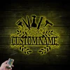 Football Metal Wall Art With Led Lights, Personalized Football Player Name Sign, Sports Sign, Football Wall Decor Art, Football Team Gift