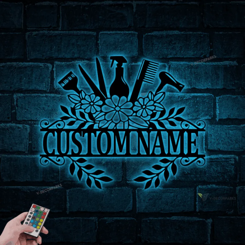 Football Metal Wall Art With Led Lights, Personalized Football Player Name Sign, Sports Sign, Football Wall Decor Art, Football Team Gift