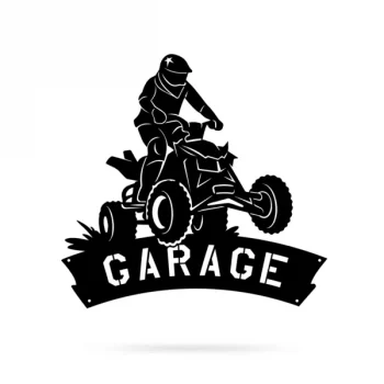 Four Wheeler Garage Metal Sign, Cut Metal Sign, Metal Wall Art, Metal House Sign