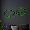 Personalized Names Infinity Heart Metal Sign With Led Lights, Valentine Wall Art For Couples, Newlywed Metal Wall Art, Newly Engaged Gifts