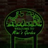 Metal Sign For Garden With Led Lights, Personalized Garden Sign, Custom Garden Sign On Stake, Metal Garden Sign, Nana Gift, Garden Gifts